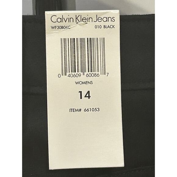 NWT Calvin Klein Jeans Black Trousers Women's size 14 - Picture 4 of 6